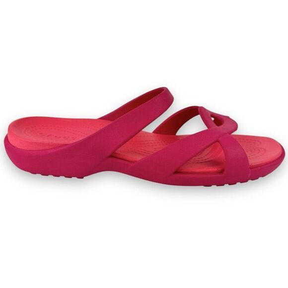 Crocs Meleen Twist Sandals Slides Hot Pink Fuschia Open Toe Women’s 11 - Picture 9 of 13